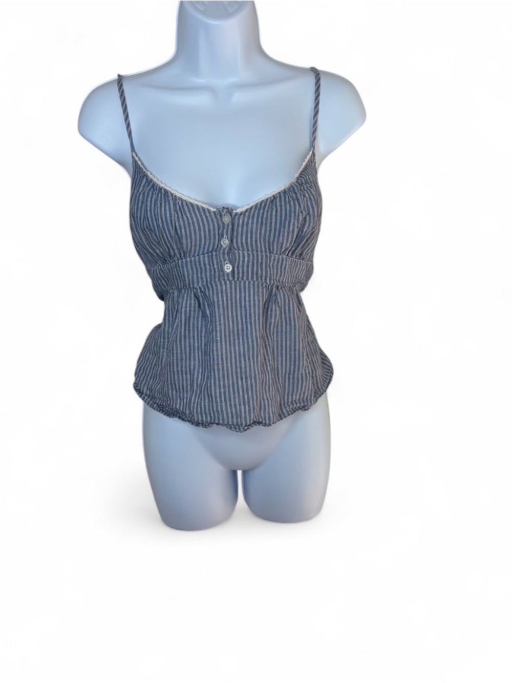 Brandy Melville Blue White Tiffany Striped Cami Tank Top One Size